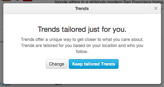 Twitter - Tailored Trends